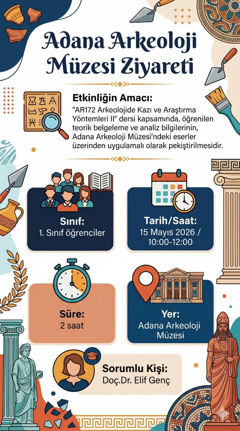 ADANA ARKEOLOJİ MÜZESİ ZİYARETİ (1. SINIF)
